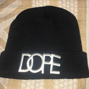 DOPE black beanie -worn a couple of times!